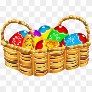 Easter Egg Basket Clipart, HD Png Download