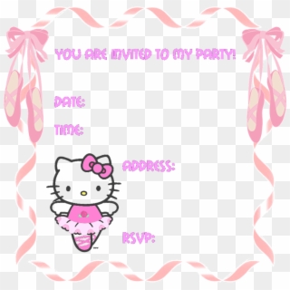 Hello Kitty Party Invitation Templates - Free Birthday Invitation Templates Hello Kitty, HD Png Download