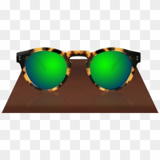 Illesteva Leonard Tortoise With Green Mirrored Lenses - Illesteva Glasses Png, Transparent Png