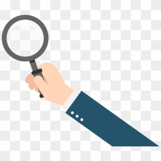 Hand Holding Magnifying Glass Vector , Png Download - Magnifying Glass Animated Gif, Transparent Png