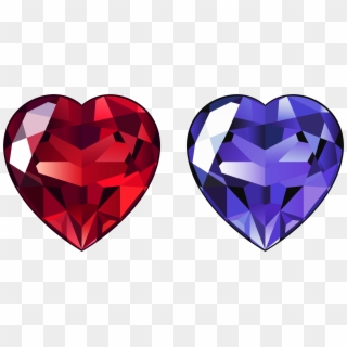 Diamond Emoji Png - Blue Diamond Heart Png, Transparent Png