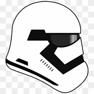 First Order Stormtrooper Helmet Png - First Order Trooper Helmet Drawing, Transparent Png