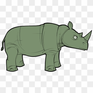 Rhino Clipart Real - Green Rhinoceros, HD Png Download