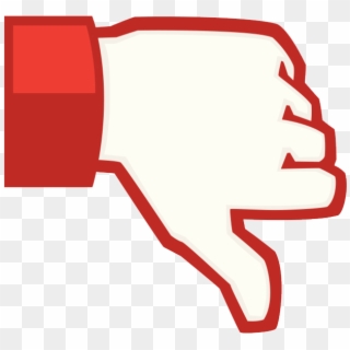 Dislike Youtube Png - Red Facebook Thumbs Down, Transparent Png