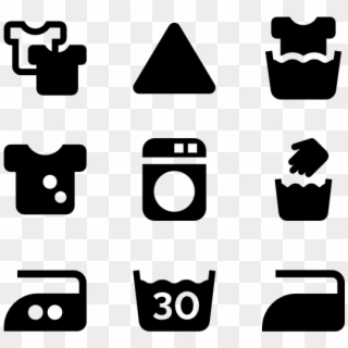Laundry Symbols - Clothes Washing Icon Png, Transparent Png