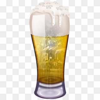 Beer Glass With Reflection - Pint Glass, HD Png Download