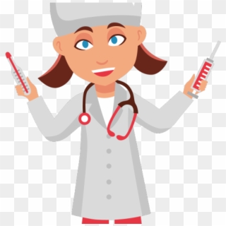Nurse Clipart Needle - Cartoon, HD Png Download
