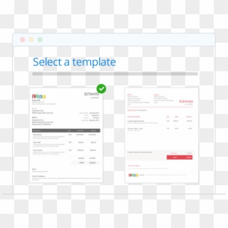 Choose From A Gallery Of Estimate Templates - Zoho Invoice Templates, HD Png Download