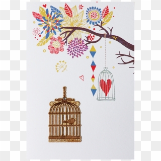 Greeting Cards - Bird Cage - Cage, HD Png Download