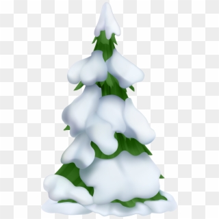 Christmas Tree Clipart, White Christmas Trees, Snowy - Snowy Christmas Tree Clip Art, HD Png Download