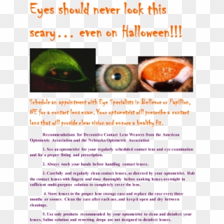 Eyes Should Never Look This Scary - Orange, HD Png Download