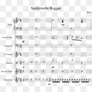 Spiderwebs Reggae Sheet Music Composed By Beast 1 Of - Sheet Music, HD Png Download