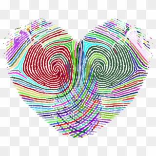 Heart, Love, Fingerprint, Swirls, Pattern, Unique, - Corazon Con Huellas Digitales, HD Png Download
