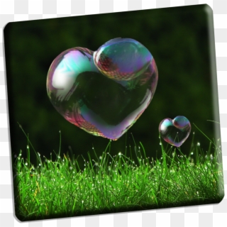 Heart Bubbles 4 - Soap Bubbles Heart Shape, HD Png Download