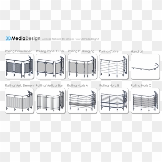 3dmd Archicad Railings Updated, HD Png Download