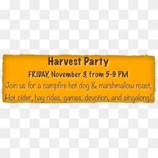 Harvest Party Banner - Babymassage, HD Png Download