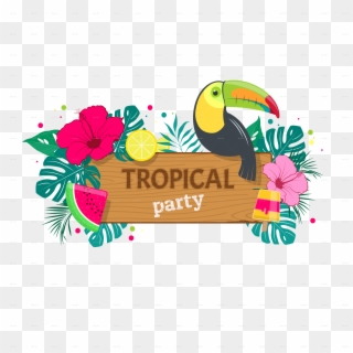 Tropical Party Banner - Tropical Party Png, Transparent Png