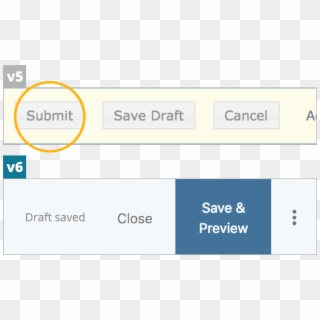 Submit Button Mapping From V5 To V6, HD Png Download