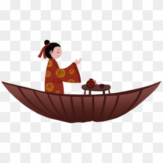 Hand Painted Ancient Antique Son Png And Psd - Canoe, Transparent Png