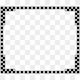Checkered Border Png - Black And White Square Border, Transparent Png
