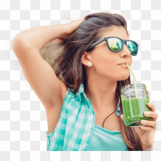 Woman Drink Png - Juice, Transparent Png
