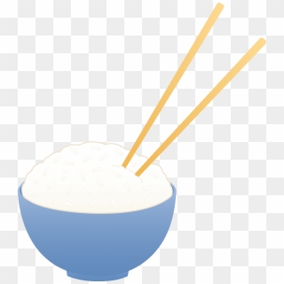 Clipart Freeuse Download Bowl Of White Rice With Chopsticks, HD Png Download