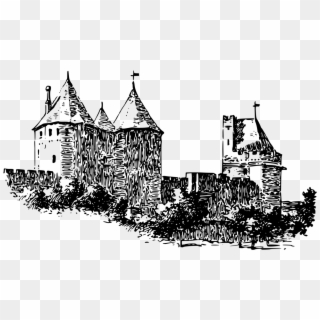 Woodcut Woodblock Printing Fortification Castle Defensive, HD Png Download