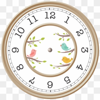 Clock With Birds On Twigs, HD Png Download