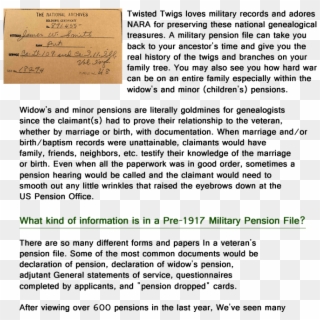 Pre-1917 Military Pension, HD Png Download