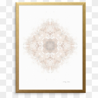 A Vertical/portrait Gold Frame Contains An Art Print, HD Png Download