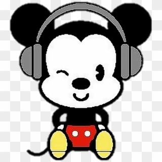 #mickeymouse #mickey #mickey Mouse #micky #music #headphones - Disney Cuties, HD Png Download
