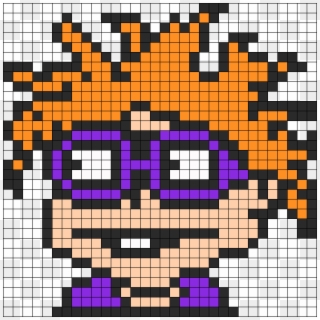 Chuckie Rugrats Perler Perler Bead Pattern / Bead Sprite - Rugrats Chucky Cross Stitch Patterns, HD Png Download