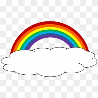 Clipart Rainbow With Clouds, HD Png Download