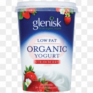 Glenisk Low Fat Organic Strawberry Yogurt 500g - Yogurt Png Low Fat, Transparent Png