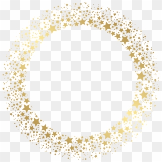 #stars #star #goldstars #gold #wreath #frame #border - Circle Of Gold Stars, HD Png Download