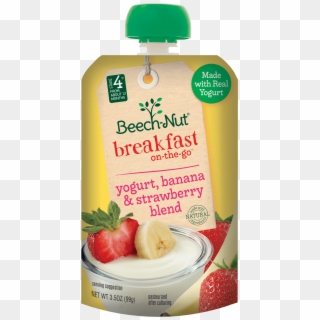 Yogurt, Banana & Strawberry Blend Breakfast On The - Baby Food, HD Png Download