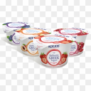Authentic Greek Yogurt On A Fruit Layer - Kolios Greek Yogurt, HD Png Download