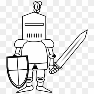 Knight Helmet Png Black And White - Black And White Knight Clip Art, Transparent Png