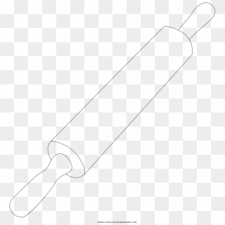 Rolling Pin Coloring Page - Drawing, HD Png Download