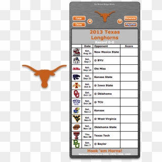 Get Your 2017 Texas Longhorns Football Schedule App - Osu Ohio State Football Schedule 2018 Printable, HD Png Download