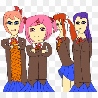 Doki Doki Literature Club - Cartoon, HD Png Download
