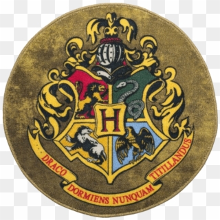 Hogwarts Crest Circular Doormat - Gryffindor Crest Harry Potter Logo, HD Png Download