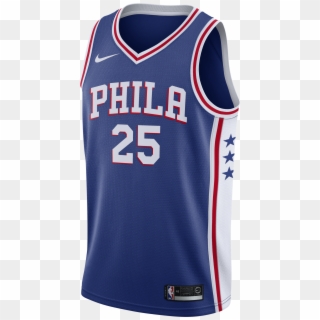 Nike Nba Philadelphia 76ers Ben Simmons Swingman Road - Philadelphia 76ers Jersey, HD Png Download