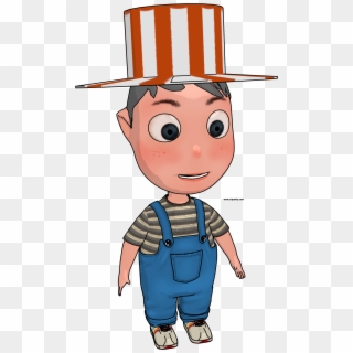 Cartoon Boy With Hat Clipart Png - Cartoon, Transparent Png