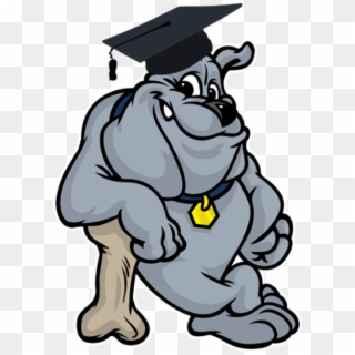Bulldog With Graduation Cap Clipart - Leaning Bulldog Clipart, HD Png Download