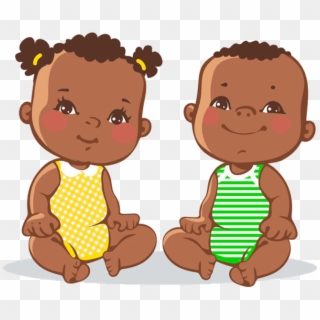 Black Baby Girl And Boy Clipart Image - Black Babies Clip Art, HD Png  Download - 657x535(#1941551) - PngFind