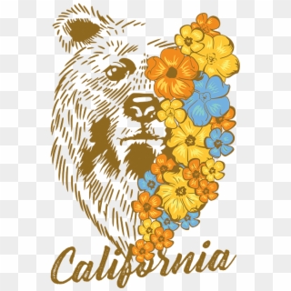 California Bear Flowers - Illustration, HD Png Download