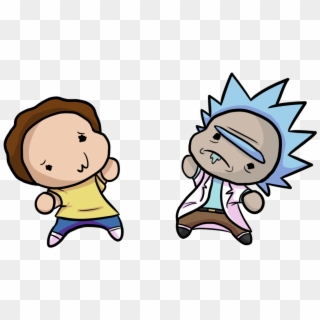 Smol Rick And Smol Morty By A Evil Wizard - Cartoon, HD Png Download