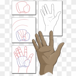 Hand Palm Tutorial Pinterest Drawings - Drawing, HD Png Download