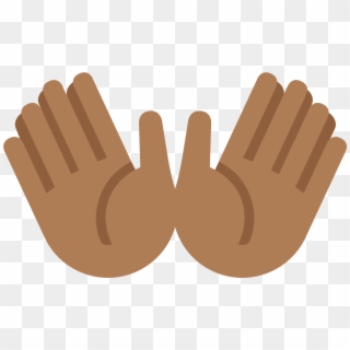 Open Hands Sign - 2 Open Hands Emoji, HD Png Download